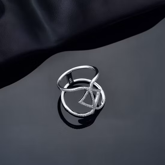 High Quality Costume Jewelry Fashion 925 Silver Wedding Ring for Wholesale