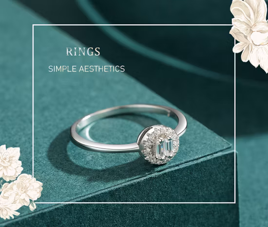 S925 Sterling Silver Diamond 8A CZ Cubic Zircon Square Engagement Classic Solitaire Statement Engagement Wedding Ring Silver