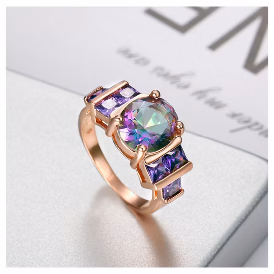 Stainless Steel 3mm Narrow Band White Shell Women Rose Gold Unique Design Get Through Your Heart Ring