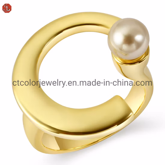 Pearl ring 925 silver ring with white shell beads irregular jewelry accessories