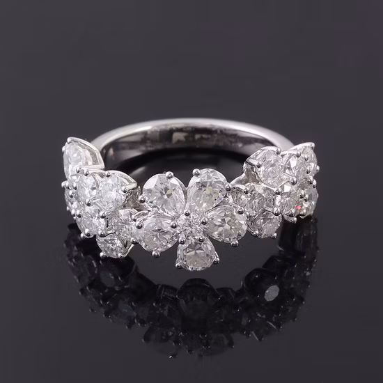 New Design Fashion Jewelry Flower Shape Gold Ring