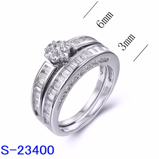 New Designs Flower Shaped S925 Sterling Silver Ring Fashion Jewelry Flower Moissanite Diamond Ring French Bridal Engagement Ring