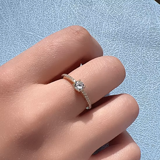 925 Sterling Silver Zircon Gemstone Flower High Carbon Diamonds Cluster Engagement Ring