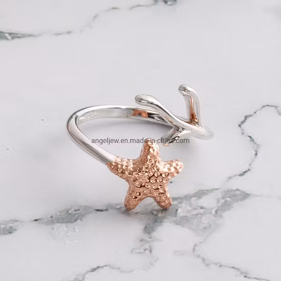 Latest Design S925 Sterling Silver Creative Ocean Themed Design Elegant Finger Ring